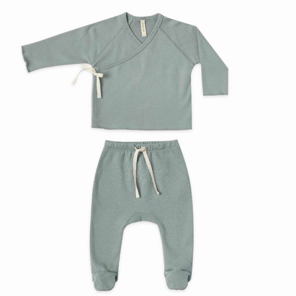 Quincy Mea Sage Kimono top footed pant set 3-6